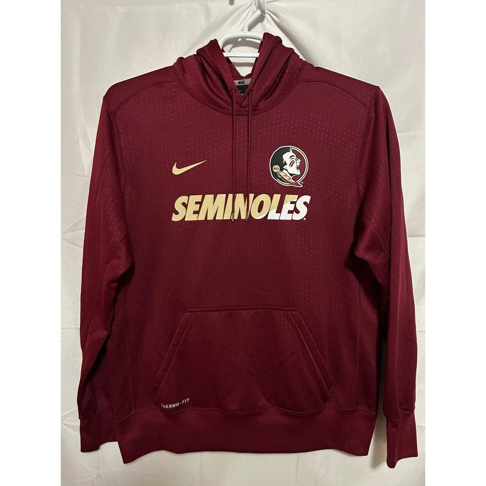 Nike‎ Florida State Seminoles FSU Therma-FIT Hoodie Mens Large Garnet 31170X-FS1
